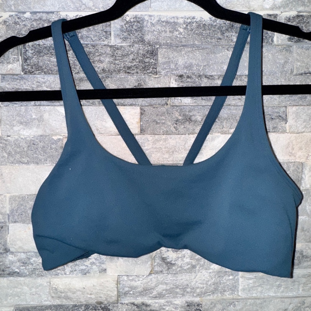 Vuori Teal Strappy Sports Bra